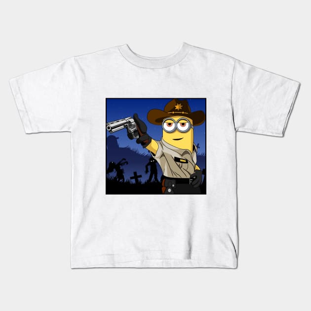 Rick x Minions Kids T-Shirt by Cutie_Zabine